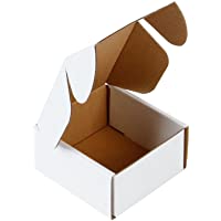 RUSPEPA Sobres De Caja Corrugada De 10 X 10 X 5 cm- Perfectos Para Envíos Pequeños- Color Blanco Ostra (Paquete De 50)